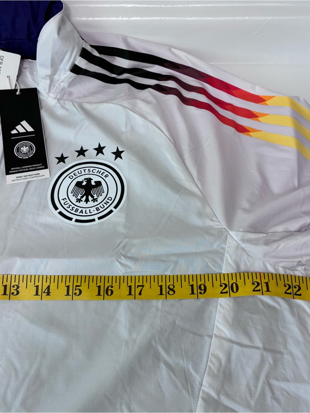 adidas Official Germany Football Reversible White/Purple Jacket Men’s M NEW! - Picture 4 of 11